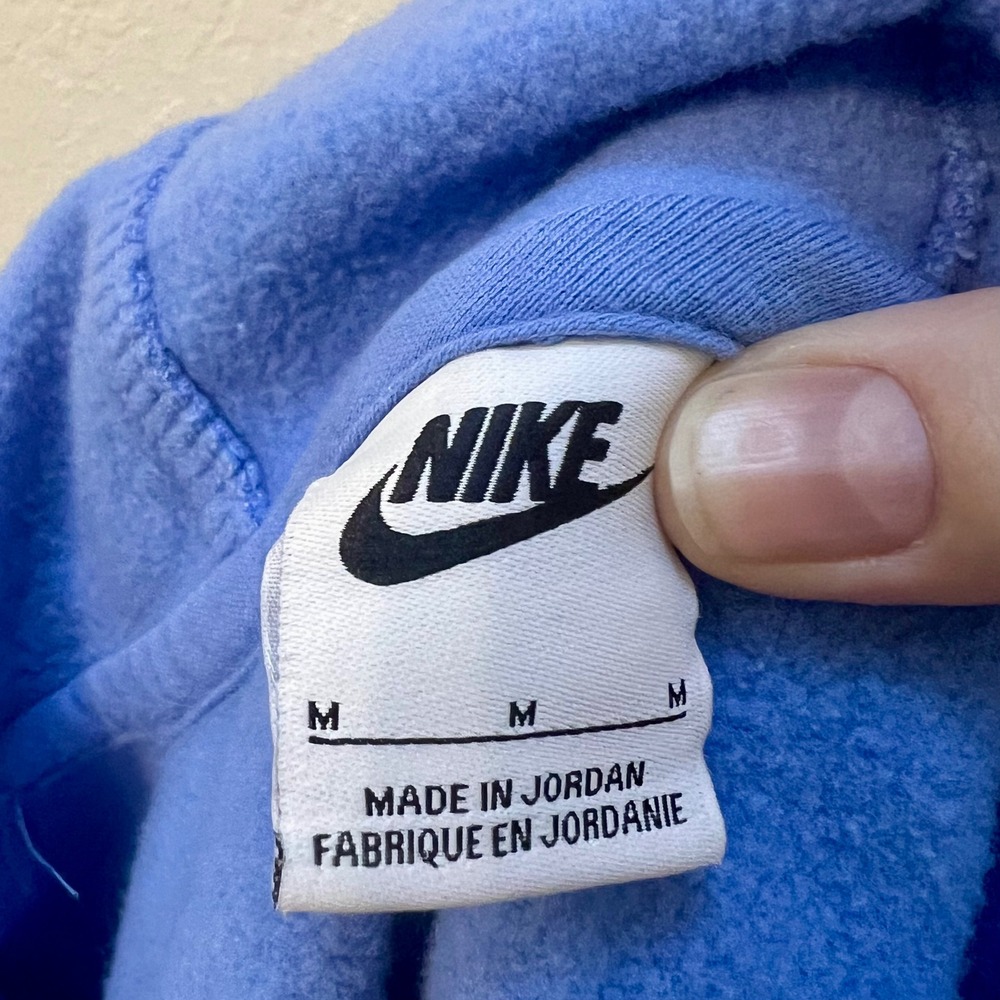 Nike Sportswear Big Kids Fleece Hoodie Blue Futura Logo Pullover Size Medium - Picture 7 of 7